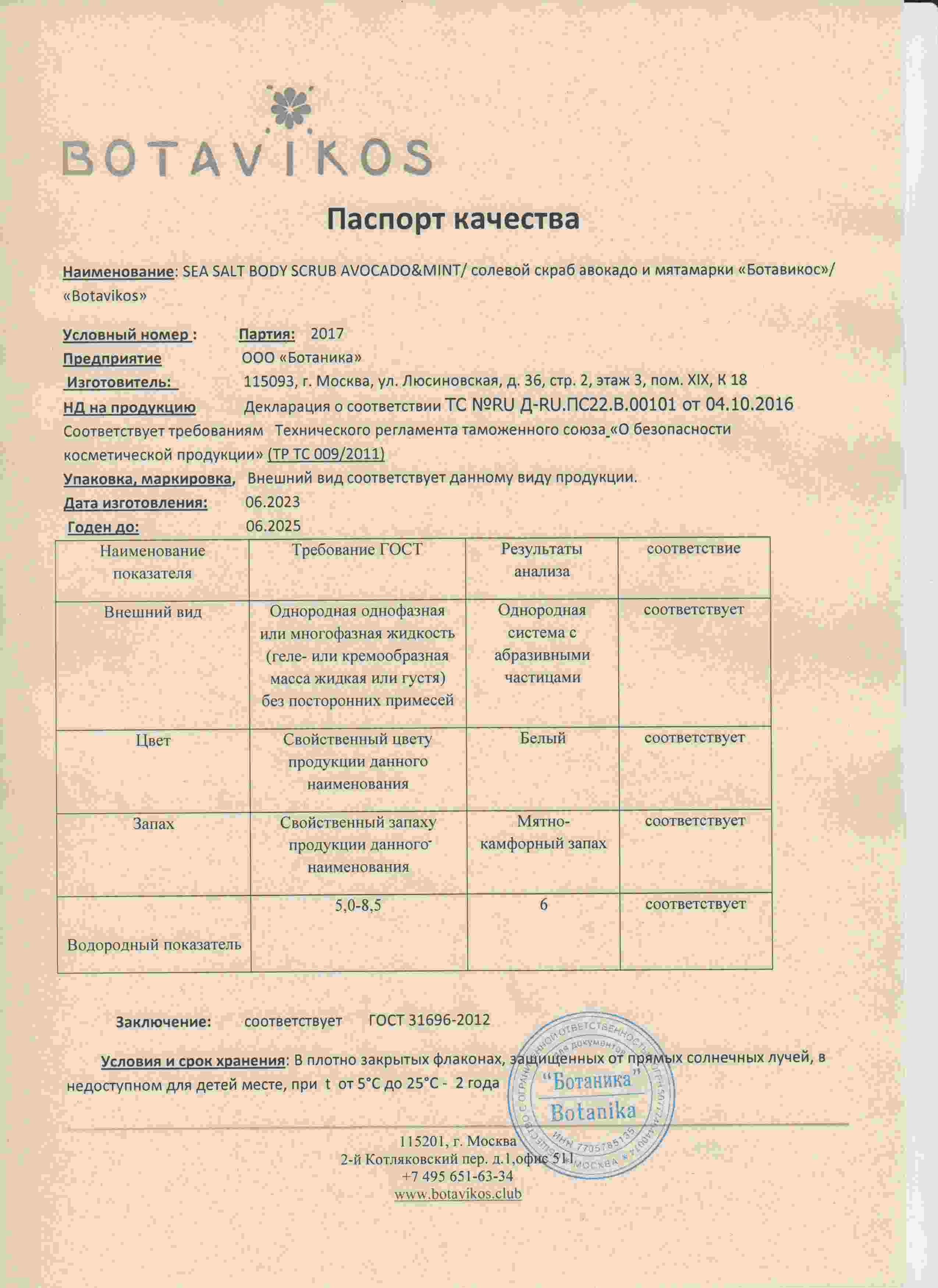 Паспорт №062023